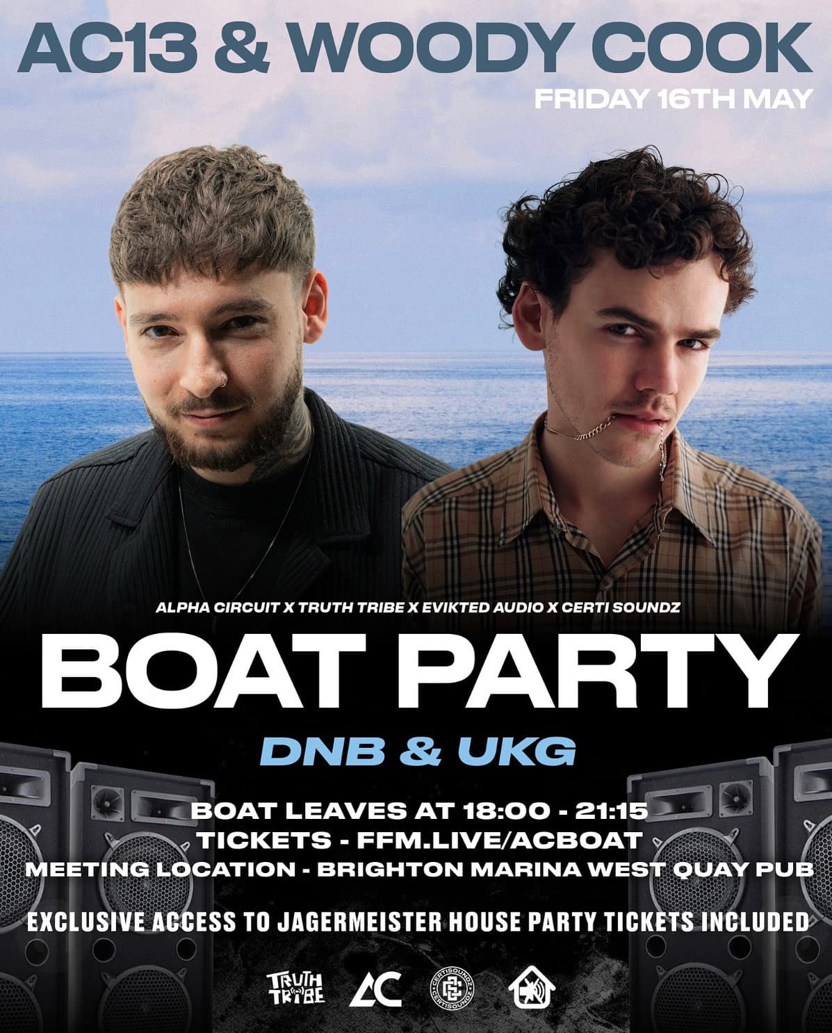 Brighton Boat Party: AC13 & Woody Cook